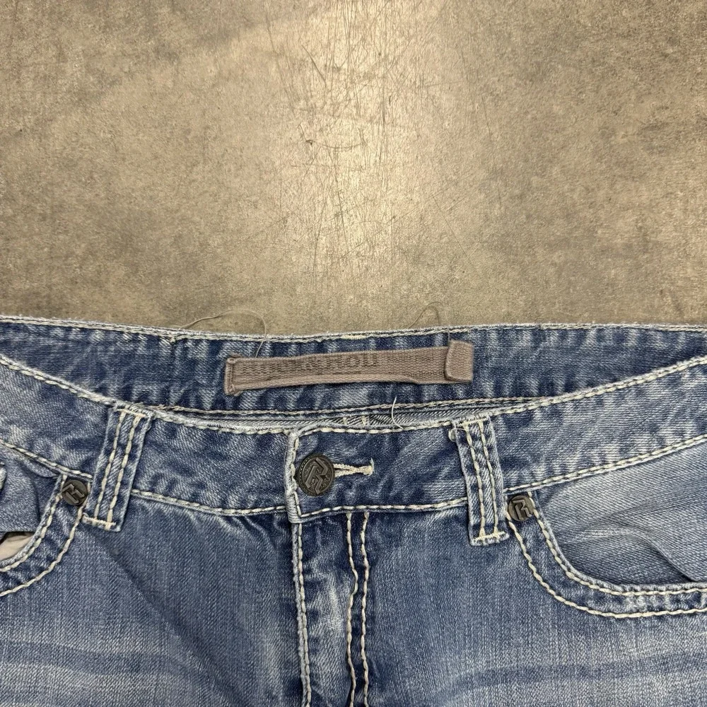Rock & Roll Cowboy Double Barrel Jeans Men's Relaxed Bootcut Distressed 38x34
